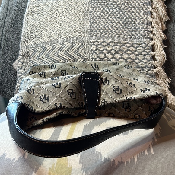 DOONEY & BOURKE Signature Print Black & Tan Satchel Bag~please read! - Picture 11 of 16